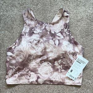 Athleta Pink Floral Conscious Crop A-C cup NWT